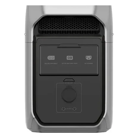 EcoFlow DELTA 3 Plus, vista trasera con entradas de carga